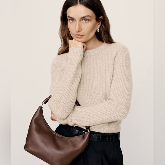 JENNI KAYNECashmere Fisherman SweaterOatmealXL